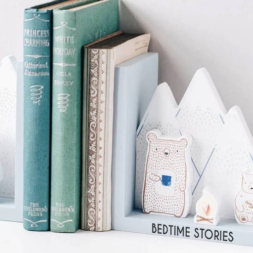 Personalised Nursery Bookends New Baby Bookends RAINBOW Etsy