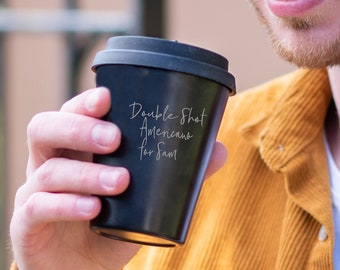 Personalisierte Bambuskaffeetasse: Öko-Reisebecher, Thermogeschenk