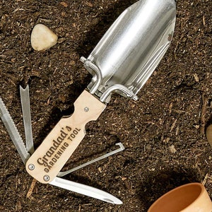 Personalised Beechwood And Stainless Steel Garden Tool - garden tools- customised garden gift-garden tool gift -gift for all Gardeners