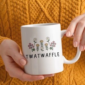 Floral Twatwaffle Floral Ceramic Mug - Funny Office Gift Mug - Joke Gift - Co-Worker Gifts - Ceramic Mug - Gift For Them - Best Friend Mugs