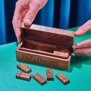 Personalized Rosewood Domino Set: Luxury Wooden Dominos Gift Box