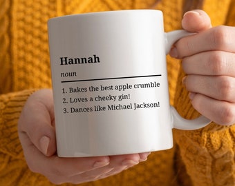 Personalised Name Definition White Ceramic Mug - Unique - Birthday Gifts Ideas - Presents For Mum Dad  Gift Idea - Mug Gifts - Dictionary