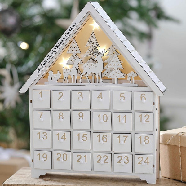 Wooden Reusable Advent Calendar Etsy UK