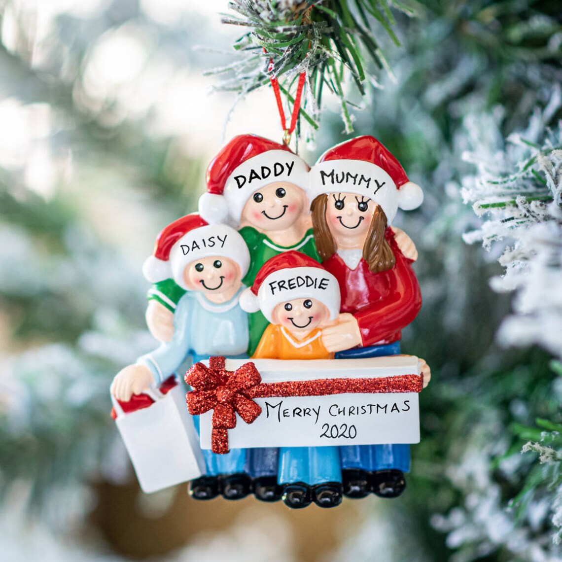 Christmas Family Personalised Decorationtree Etsy