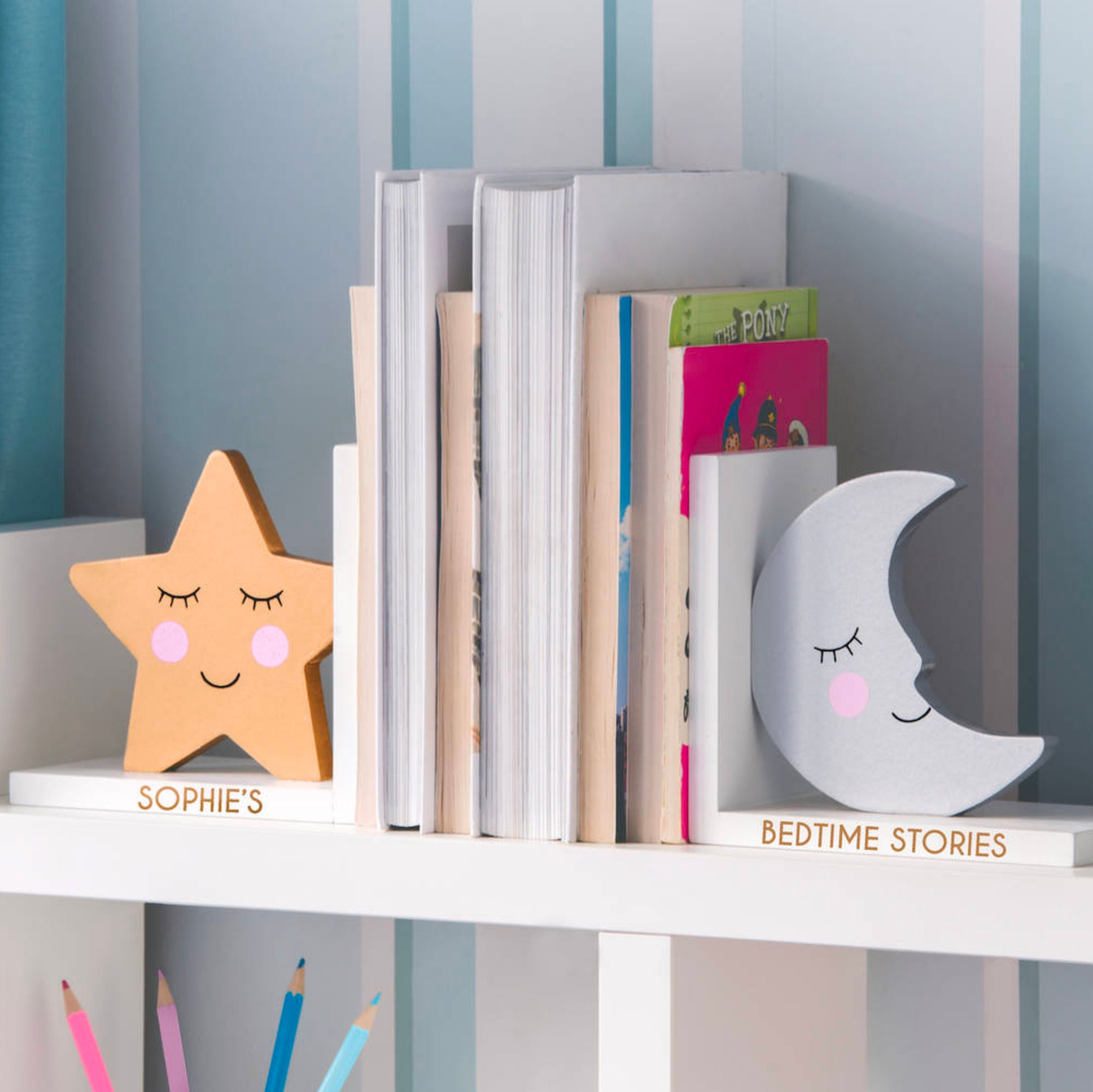 Personalised Nursery Bookends New Baby Bookends Star and Etsy UK