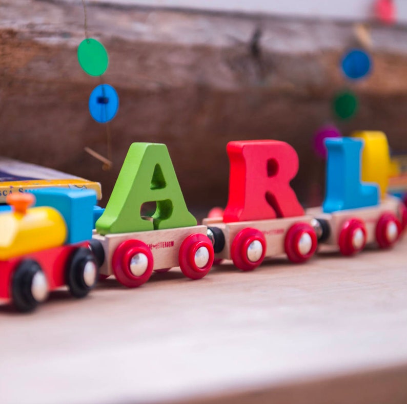 Letter Train Christening Gift Wooden Toy Train Wooden Etsy UK