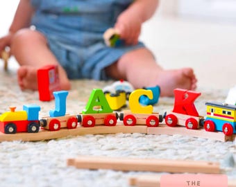 Personalisierter Namenszug aus Holz, Taufgeschenk, Erster Geburtstag