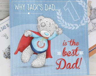 Personalised For Him Super Hero Poem Book - Personalised Dad's Keepsake Book- Customised - Birthday Gift - Gift For Dad - Father's Day