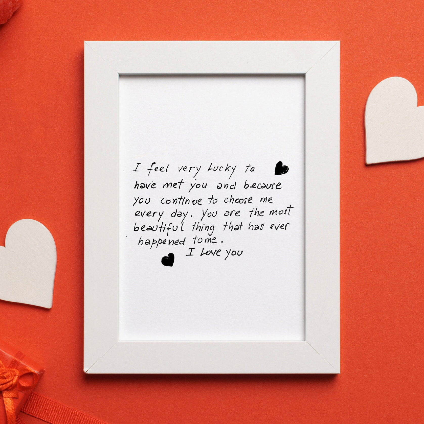 Personalized Note Sentiment Personalised Hand Written Love Note - Perfect Gift for Valentines and ...