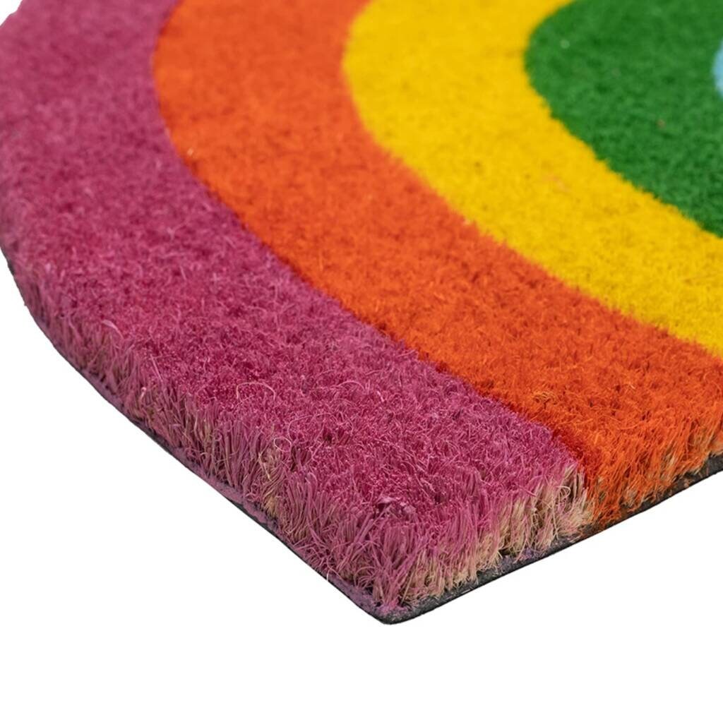 Rainbow Shape Door Mat Bright Fun Doormat Door Matmade From Etsy