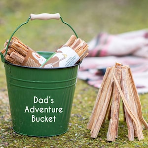 Personalised Camping Bucket - Customised Ice Bucket - Bucket With Wooden Handle - Gift For Men - Fathers Day Gift - Personalized Dads Bucket