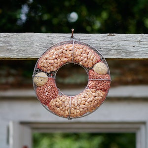 Hand made Bird Food Wreath Including Bird Food, Hanging Bird Food- garden gift- birds- gift for the wildlife- garden update