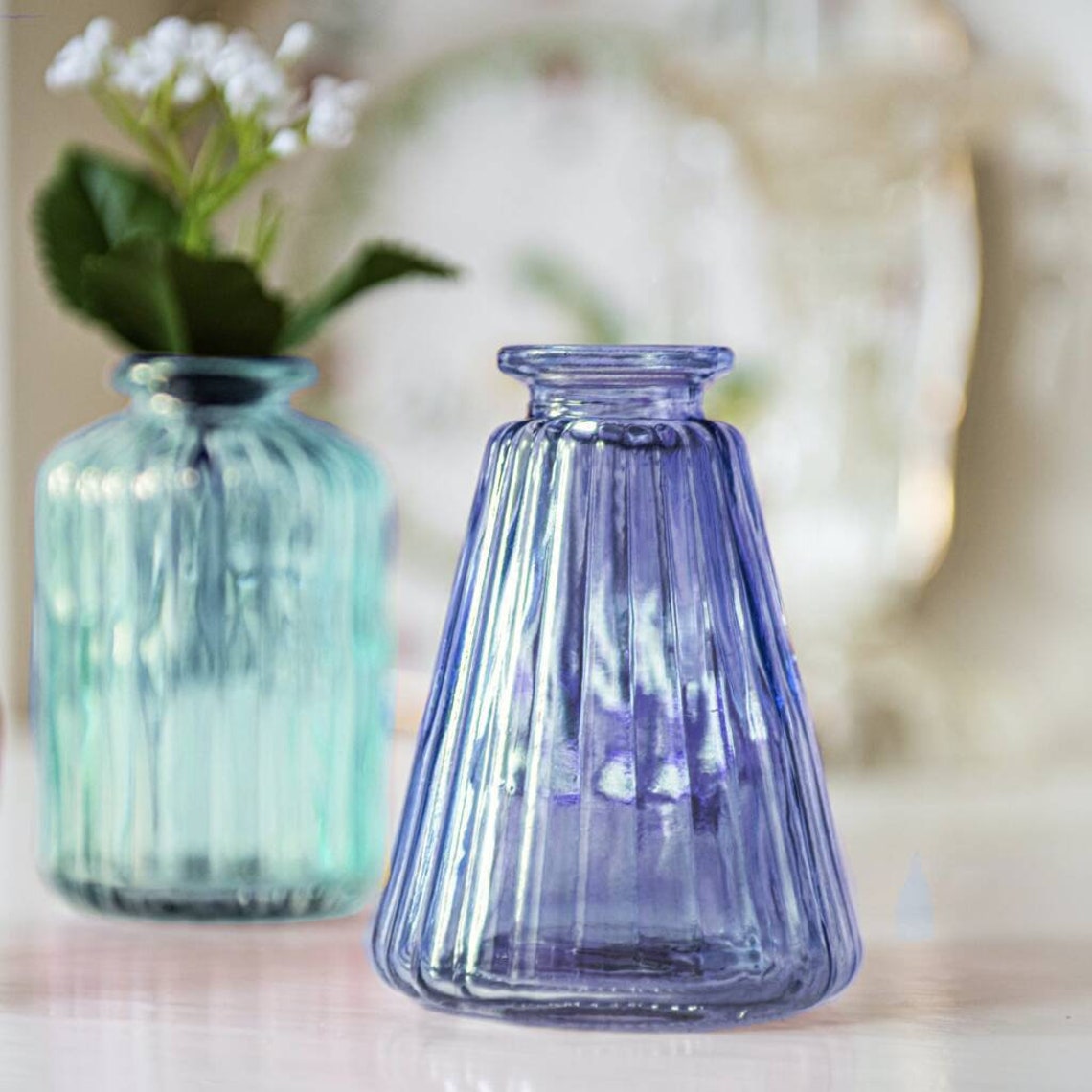 Multi Coloured Mini Glass Bud Vases Glass Vase vintage Etsy