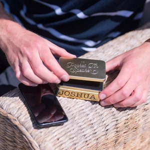 Personalized Gold Pocket Bluetooth Speaker: Tech Gift