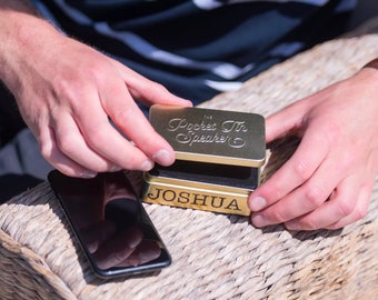 Personalized Gold Pocket Bluetooth Speaker: Tech Gift