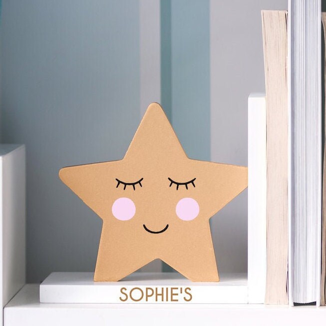 Personalised Nursery Bookends New Baby Bookends Star and Etsy UK