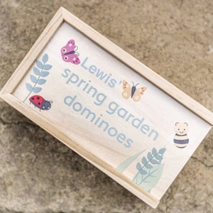 Wooden Spring Garden Dominoes - Dominoes set - CHILDS TOY - summer dominioes