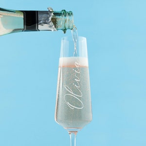 Personalised Elegance Champagne Flute-  Champagne Glass - Celebration Glasses -BEST FRIEND glass-customised