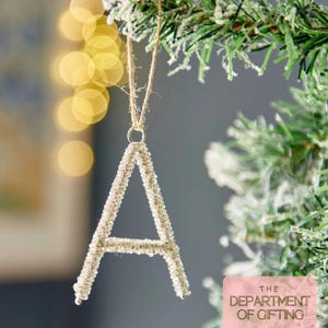 Personalised hand beaded Sparkly Silver Letter Decorations - monogram  decoration -letters-silver letters- Initals- Christmas decoration