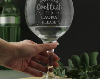 Personalized Cocktail Balloon Glass: Gin Lover Gift