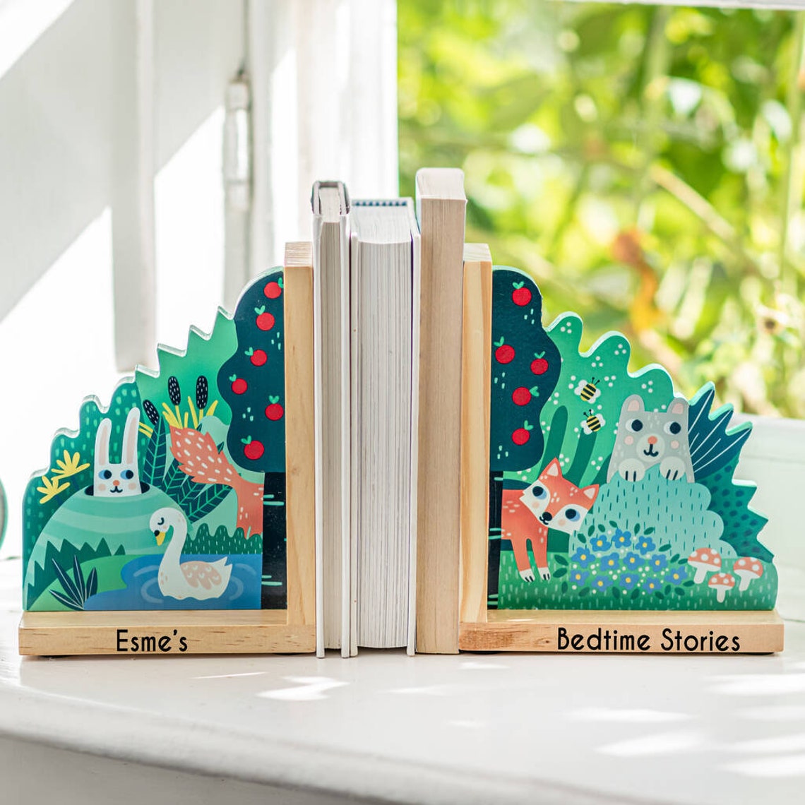 Personalised Nursery Bookends New Baby Bookends Christening Etsy