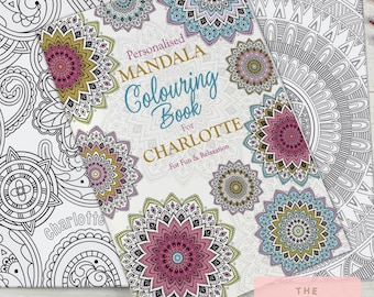 Personalized Mandala Colouring Book: Custom Name Gift