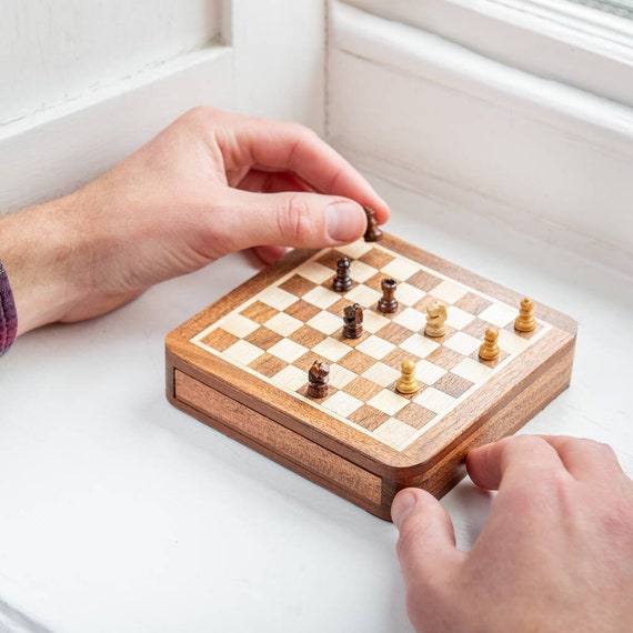 Personalized Wooden Chess Set Box With Hidden Compartment -  Hong Kong