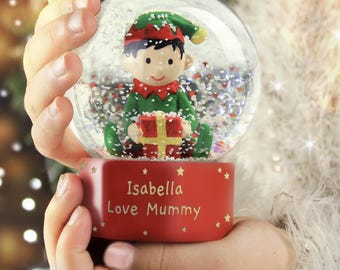 Personalisierte Glitter Schneekugel-Weihnachtsgeschenk-Customized-Andenken Geschenk-Kinder Schneekugel--erstes Weihnachten