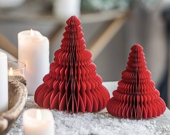 Christmas Recycled Honeycomb Paper Trees -Christmas freestanding Decoration-Celebrate Christmas-Happy holidays- Paper folding Decoration-