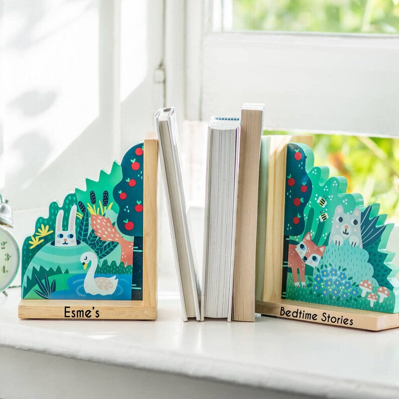 Personalised Nursery Bookends New Baby Bookends Christening Etsy
