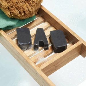 Charcoal Letter Soap - Alphabet Soap - Personalised Soap - Charcoal Soap - Gift For Her - Sensitive Skin Soap - personalised soap- eco soap