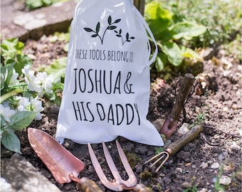 Personalized Copper Garden Tool Set, Parent and Child
