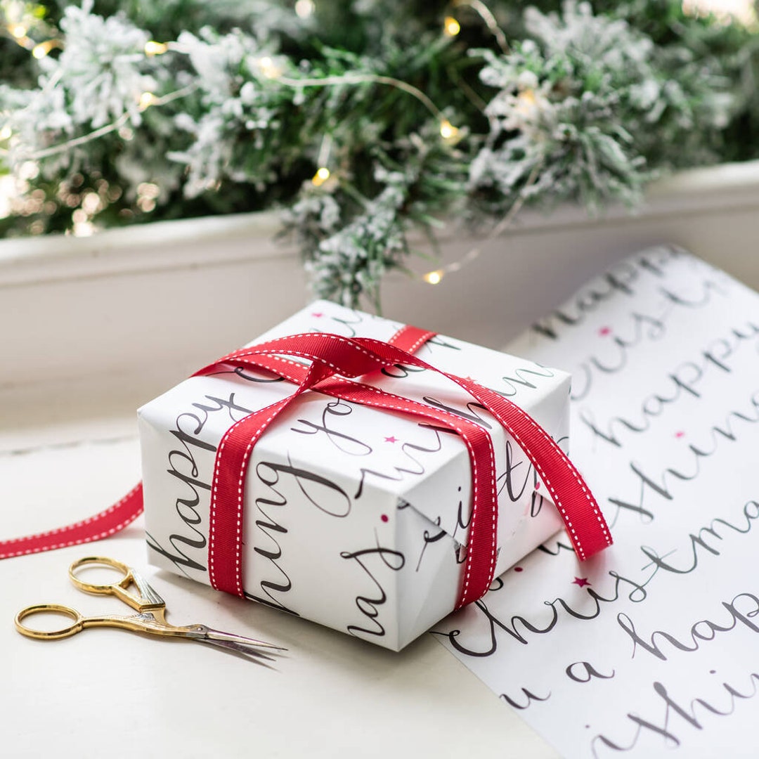 Luxury Christmas Gift Wrap Hand Drawn wrapping Paper Luxury Etsy