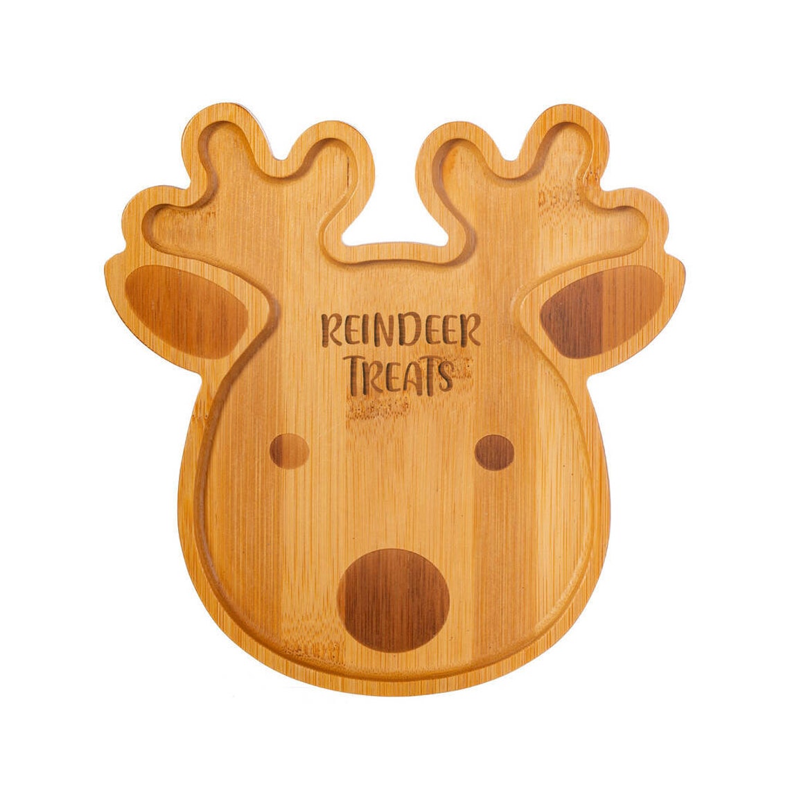 Personalised Reindeer Bamboo Christmas Plate Set christmas Etsy UK