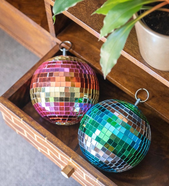 Pink Mirror Disco Ball for Retro Disco Groovy Party Decor Last