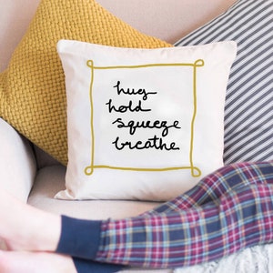 Personalized Quote Cushion: Hand-Printed Organic Cotton Decor