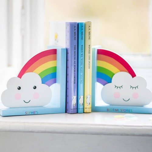 Personalised Tractor Nursery Bookends New Baby Bookends Etsy UK