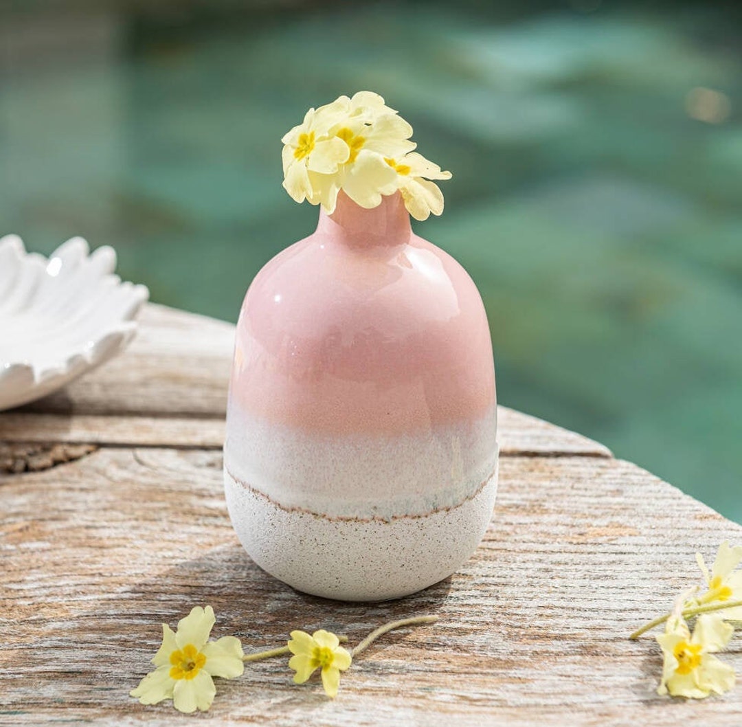 Petit Stoneware Pink Ombre Vaseon Trend Vase for Her Etsy