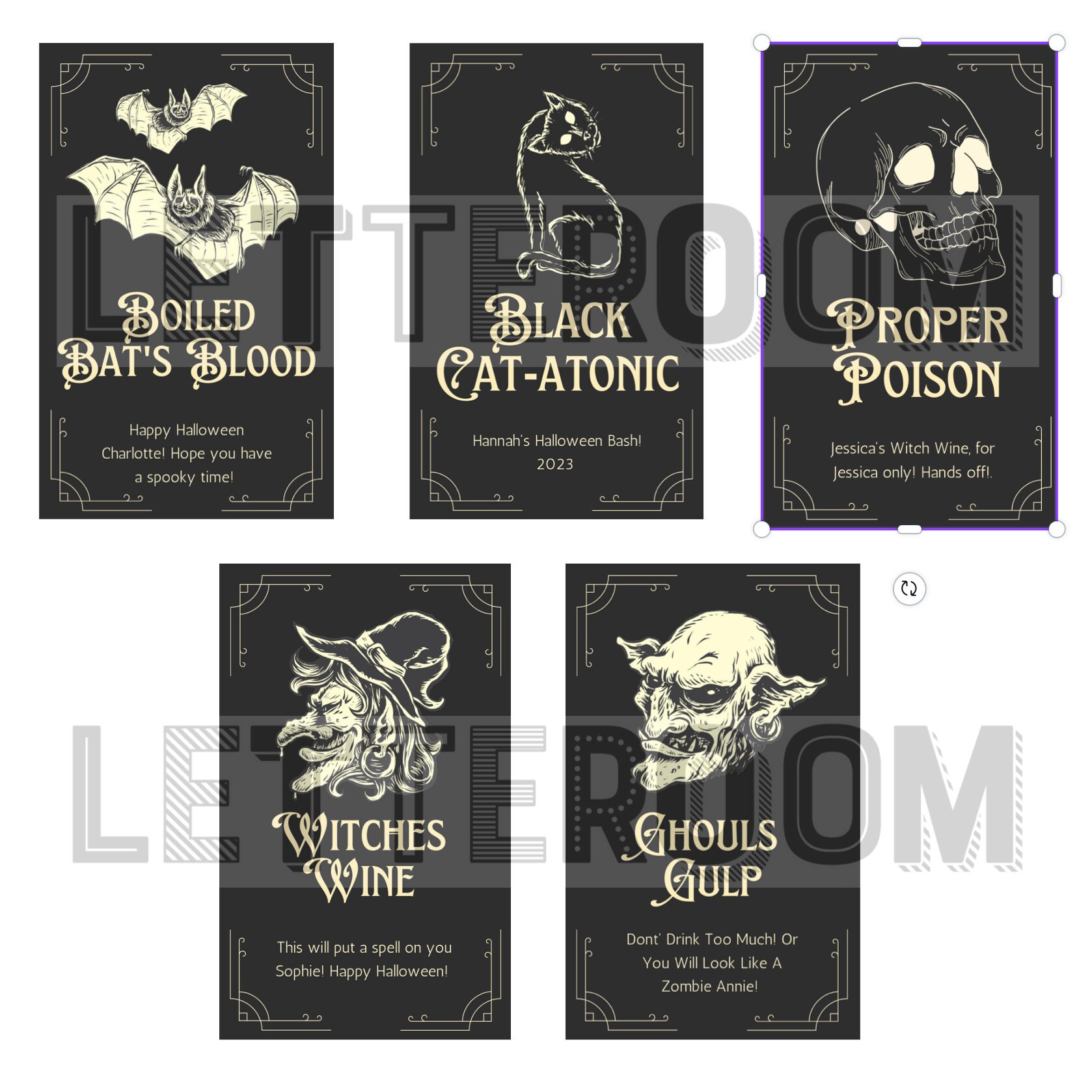 Personalized Halloween Wine Label: Witches Brew Party Favor (label Only ...