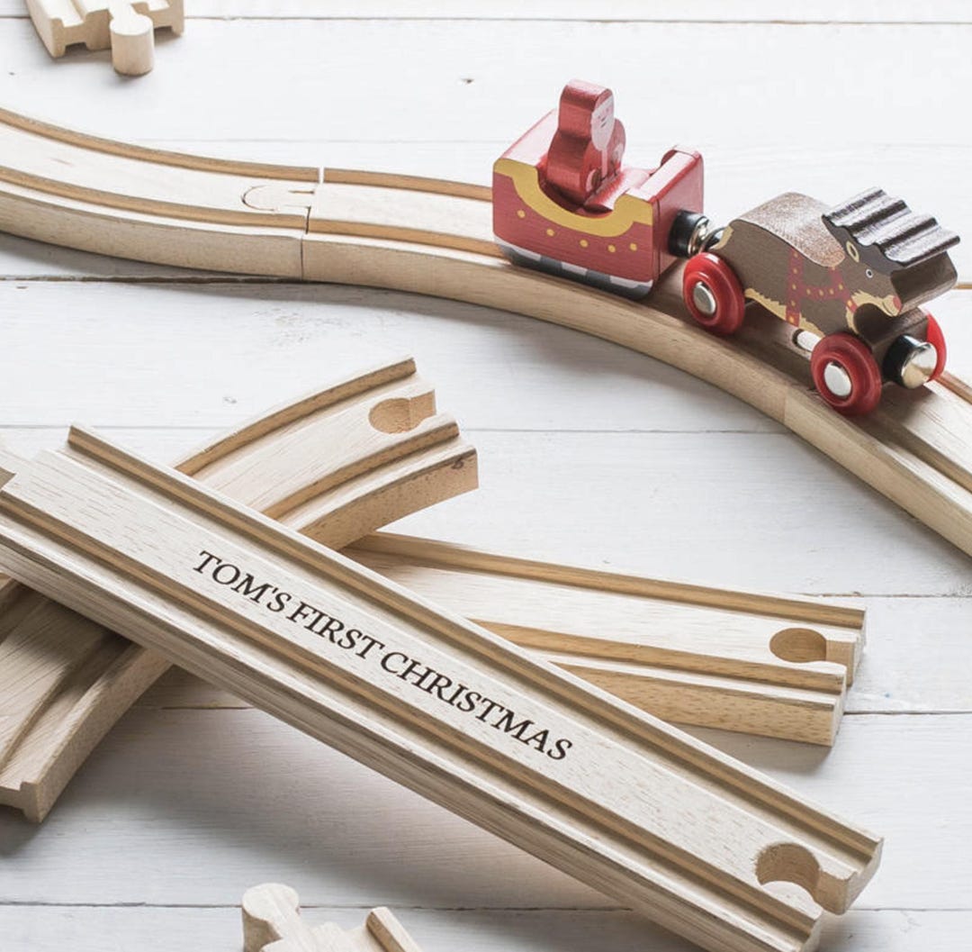 Personalized Santa Wooden Train Set: Christmas Keepsake Gift - Etsy