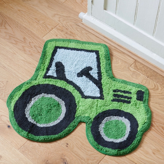 Tractor Rug for A Nursary Childs Rug Soft Rug boys Tractor Etsy UK