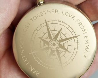 Personalized Brass Compass-Personalised Keepsake Compass- Classic design