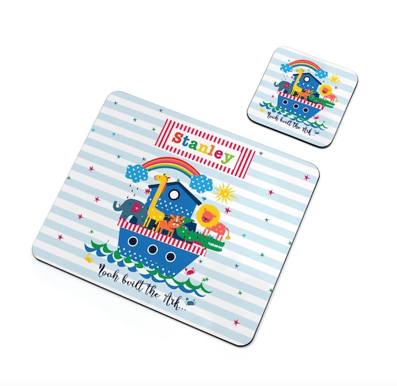 マットレス　ノアの箱船 ノアの箱舟のプレースマットセット：子供用食器ギフト - Etsy 日本