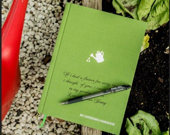 Personalized Gardener's Journal: Hand Printed Gardening Gift Book
