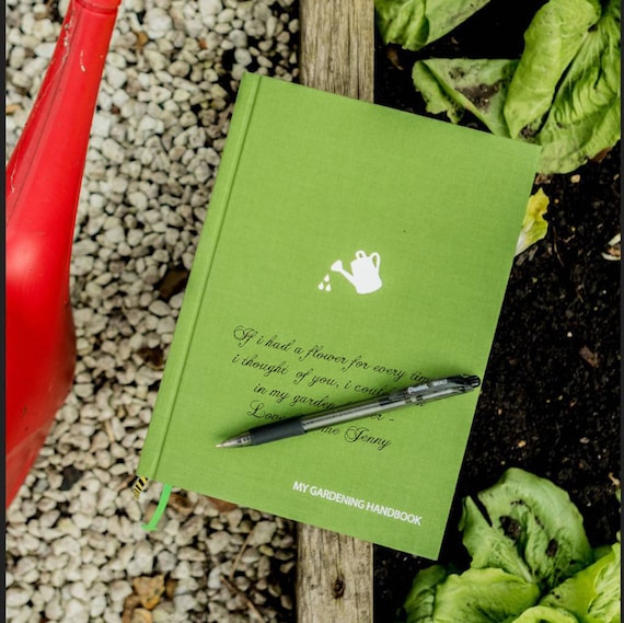 Personalized Gardener's Journal: Hand Printed Gardening Gift Book