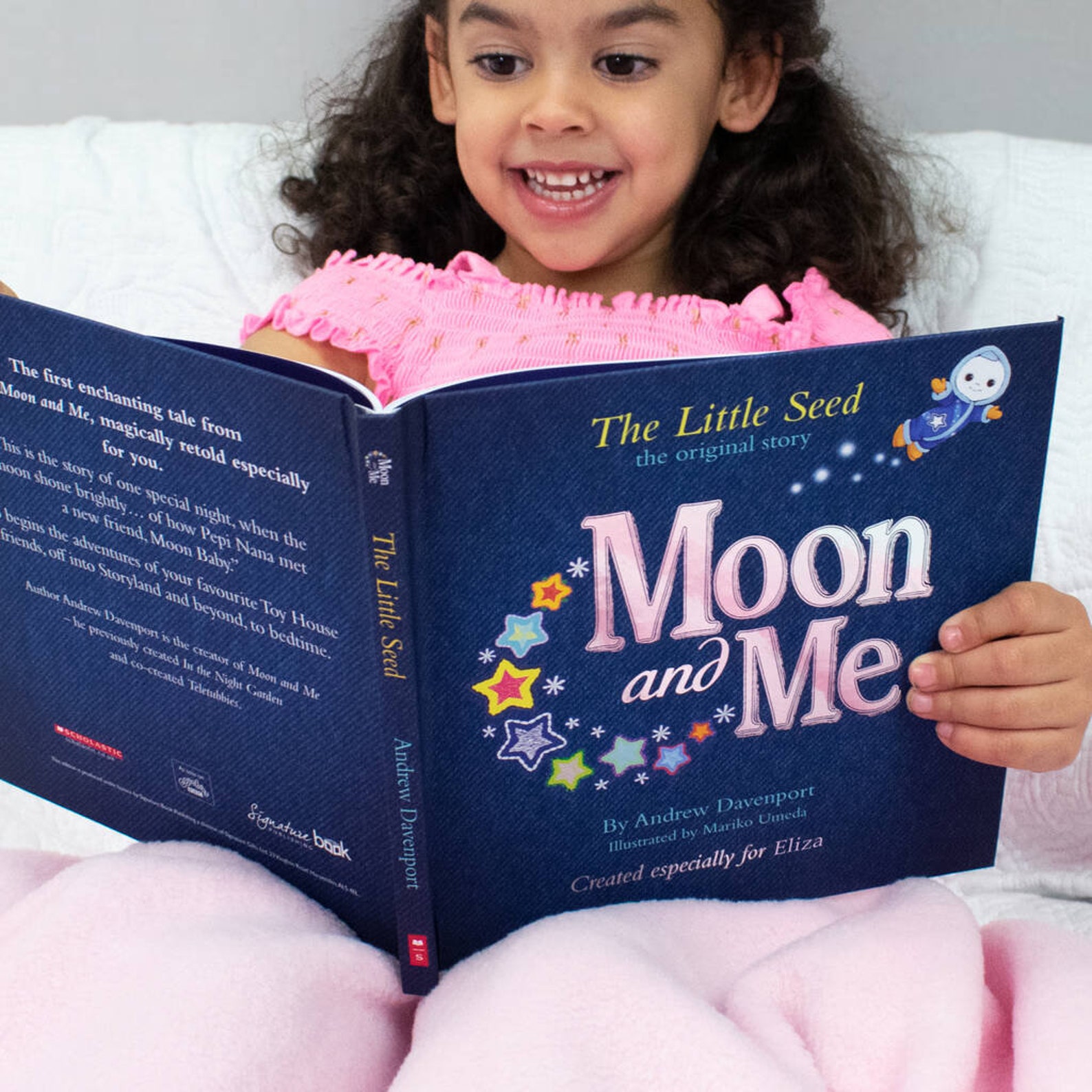 A Personalised Moon and Me Childs Keepsake Book Birthday Book Etsy