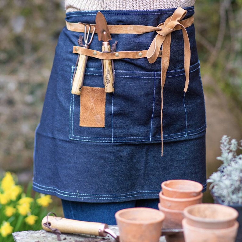 Personalised Gardening Apron Garden Gift Denim Apron | Etsy