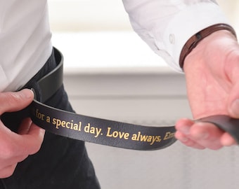 Personalized Leather Belt – Secret Message Gift for Him