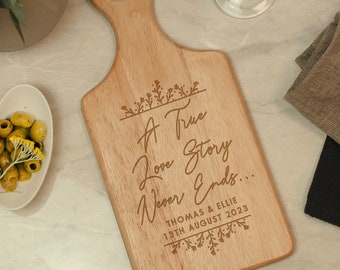 Personalised  Wooden Paddle Board- new home gift- customised chopping board- original couples gift-customised