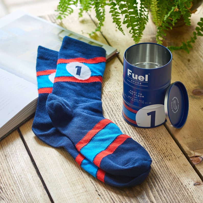 Personalised Fuel Socks in Gift Tin Personalized Socks for Etsy